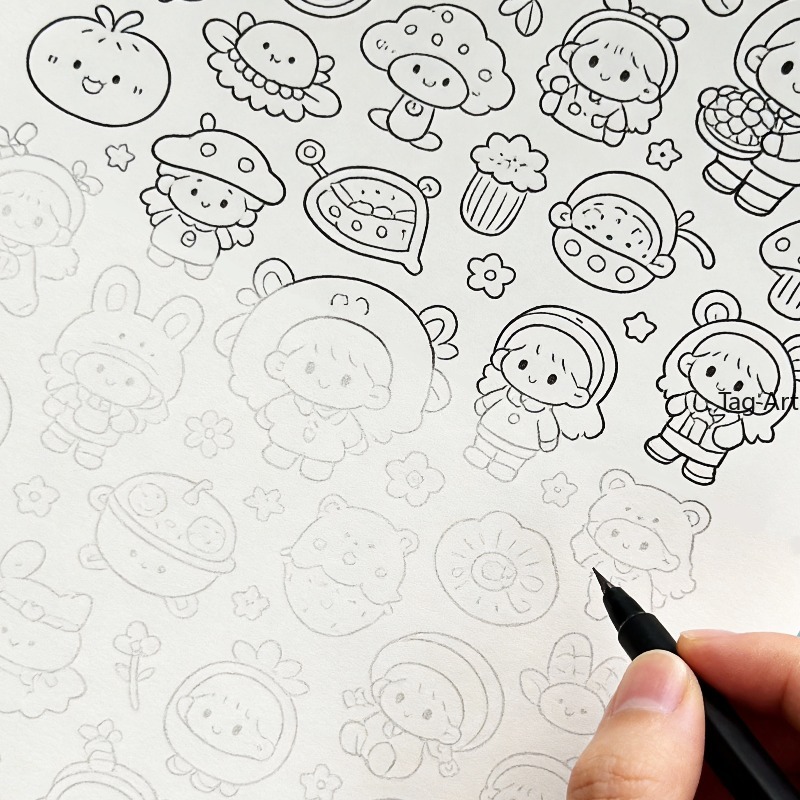 Food And Snacks Coloring Book - كتاب تلوين إبداعي لتخفيف التوتر، ألبوم