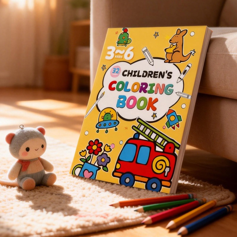 Food And Snacks Coloring Book - كتاب رسم للأطفال، يحتوي على حالات