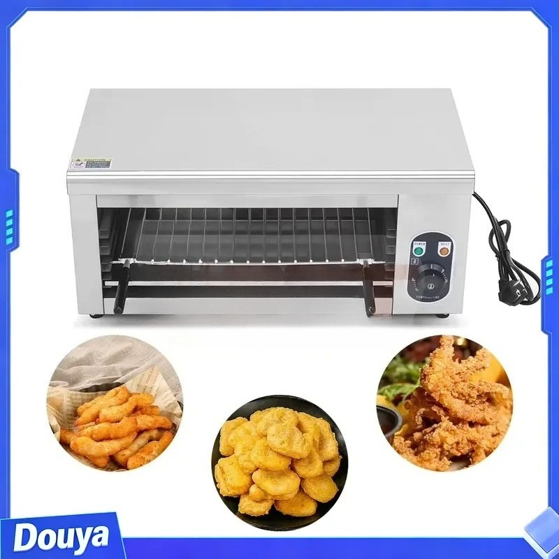 فرن سلامندر كهربائي تجاري يثبت - مراجعة Fast Food With Snacks وسعره