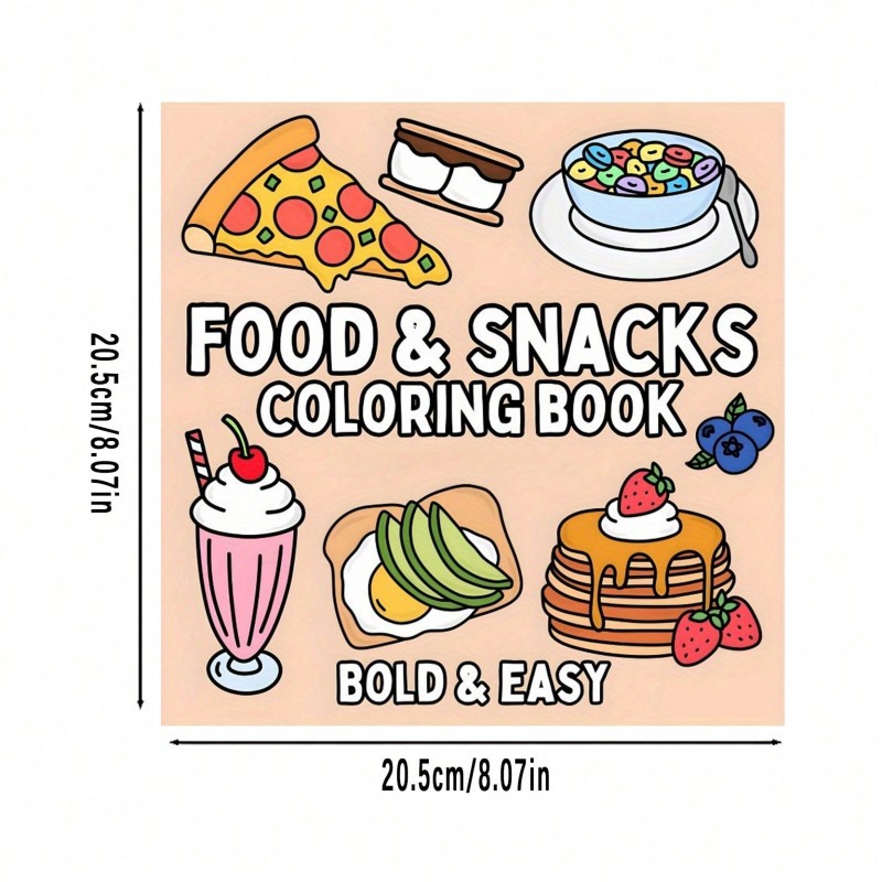 كتاب تلوين جديد بتصميمات الطعا - مراجعة Food And Snacks Coloring Book وسعره
