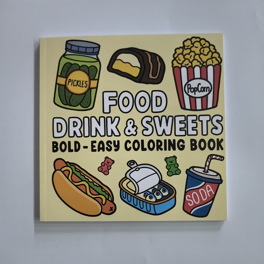 كتاب تلوين المشروبات والحلويات - مراجعة Food And Snacks Coloring Book وسعره