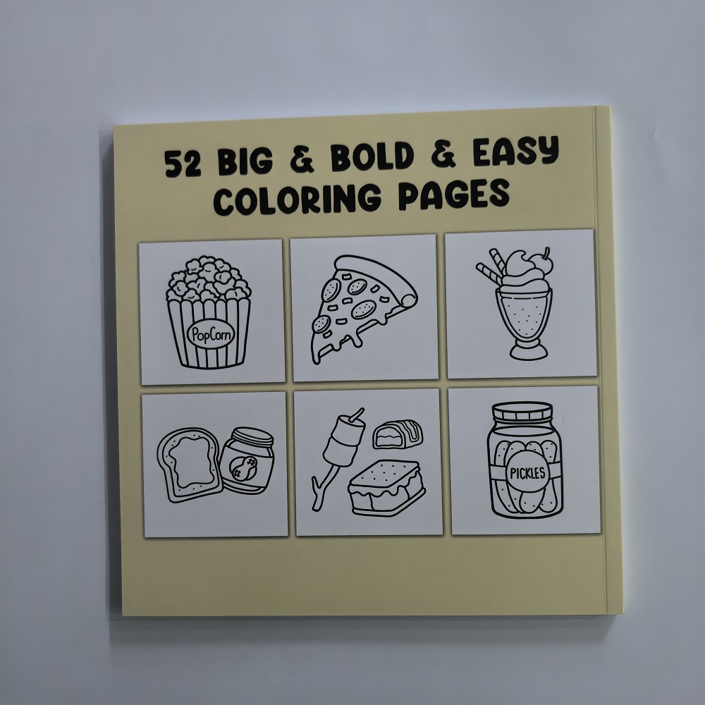 كتاب تلوين المشروبات والحلويات - مراجعة Food And Snacks Coloring Book وسعره