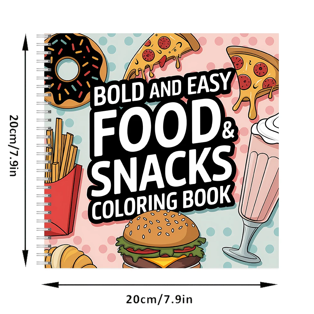 كتاب تلوين سهل للأطعمة والوجبا - مراجعة Food And Snacks Coloring Book وسعره