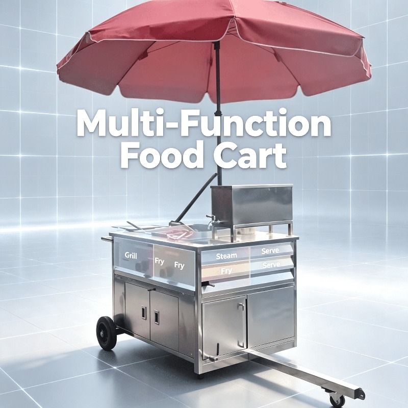 عربة طعام متنقلة قابلة للسحب م - مراجعة Fast Food With Snacks وسعره