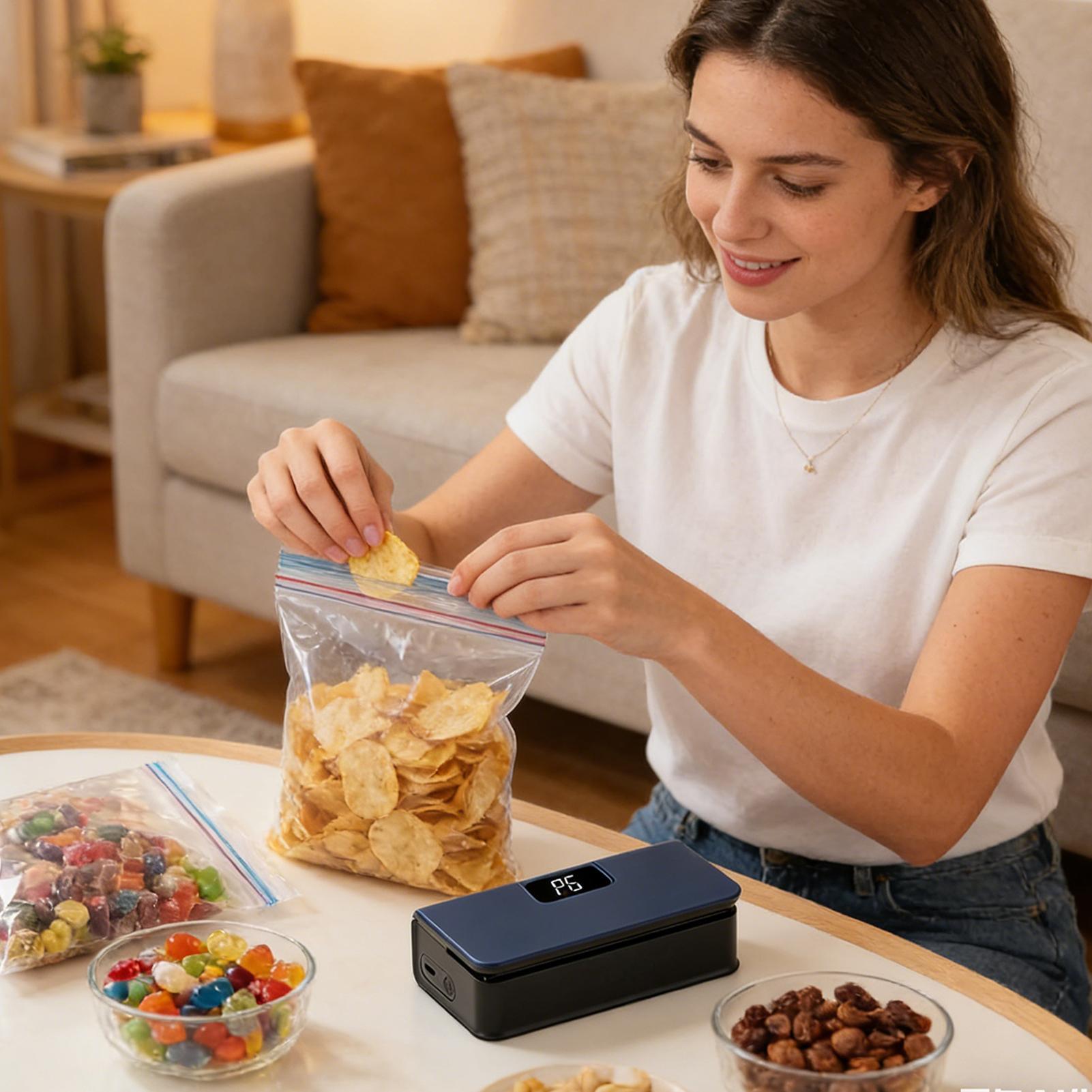 آلة إغلاق الأكياس المغناطيسية  - مراجعة Food Snacks Chips وسعره